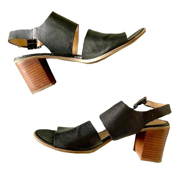 Franco Sarto Shoes - Franco Sarto Chunky Leather Block Heel Sandals 8.5